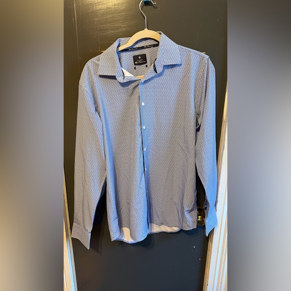 Ben Sherman Geometric Blue Shirt